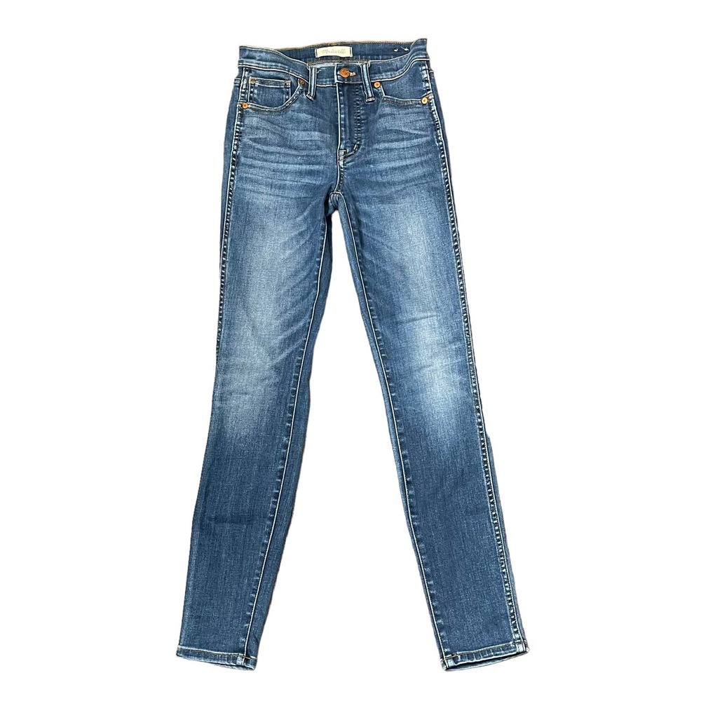 Madewell 10" High Rise Skinny Jeans Size 24 Womens Denim Blue Stretch 24X28